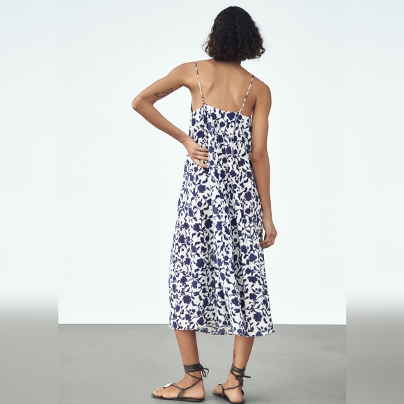 NWT Zara Floral Printed Cotton Dress - 2183/072 - Picture 5 of 11